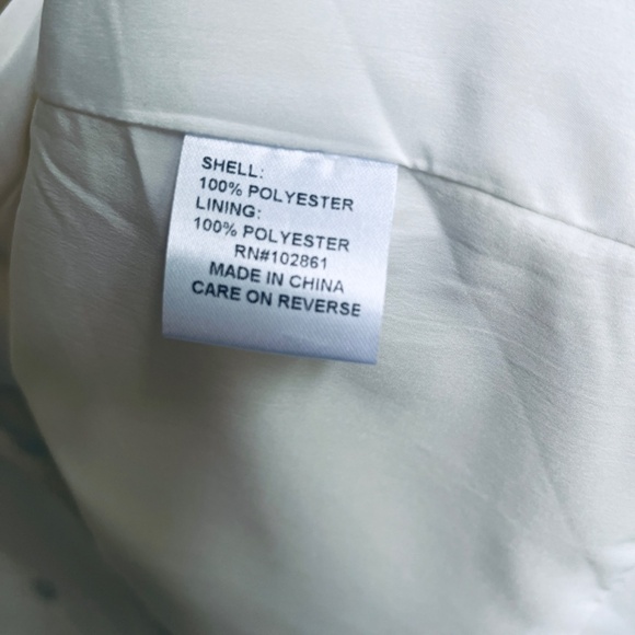 Adore White Embroidery Eyelet Lined Blazer 3/4 Sleeve One-Button Fastening XL - Picture 10 of 14